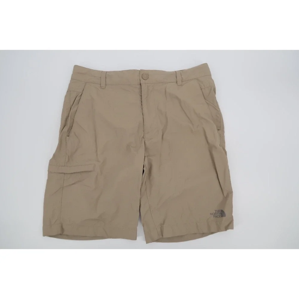 The North‎ Face Mens 32 Horizon 2.0 Ripstop Drawstring Shorts Beige Khaki Hiking